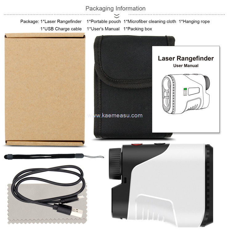 Kaemeasu Laser Rangefinder Golfing Caza Disparar Rangefinder portátil de carga USB Distancia medidor D450