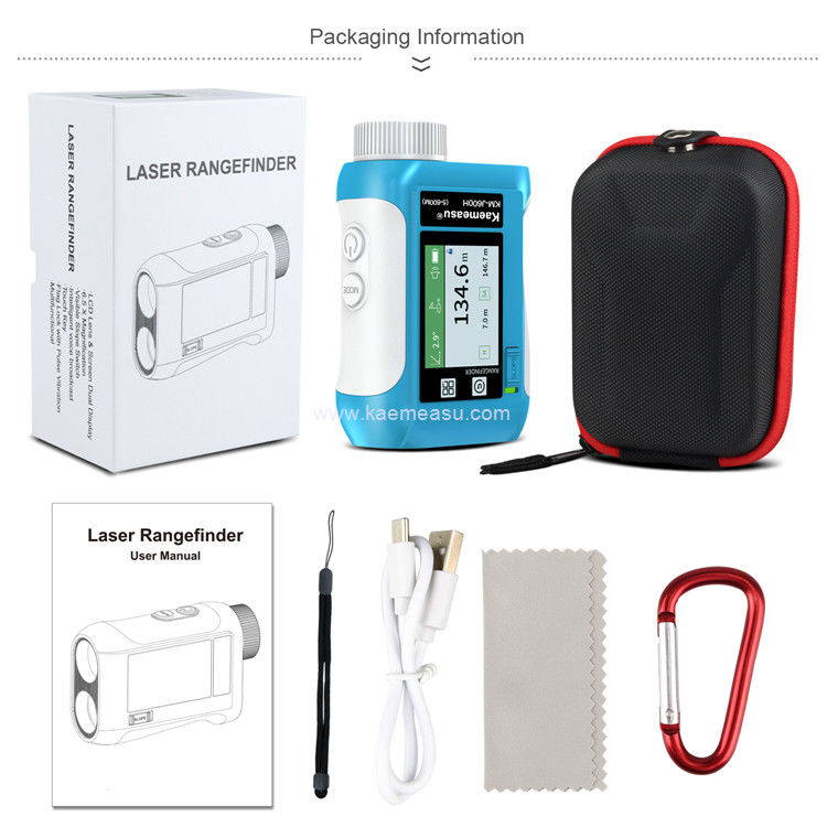 Kaemeasu Transmisión de voz Golf Rangefinder Telescopio con pantalla táctil LCD J600