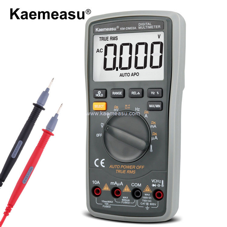 Kaemeasu 03A Multimetro digital de alta precisión 6000 cuenta rango automático 1000V CA DC Multimetro inteligente