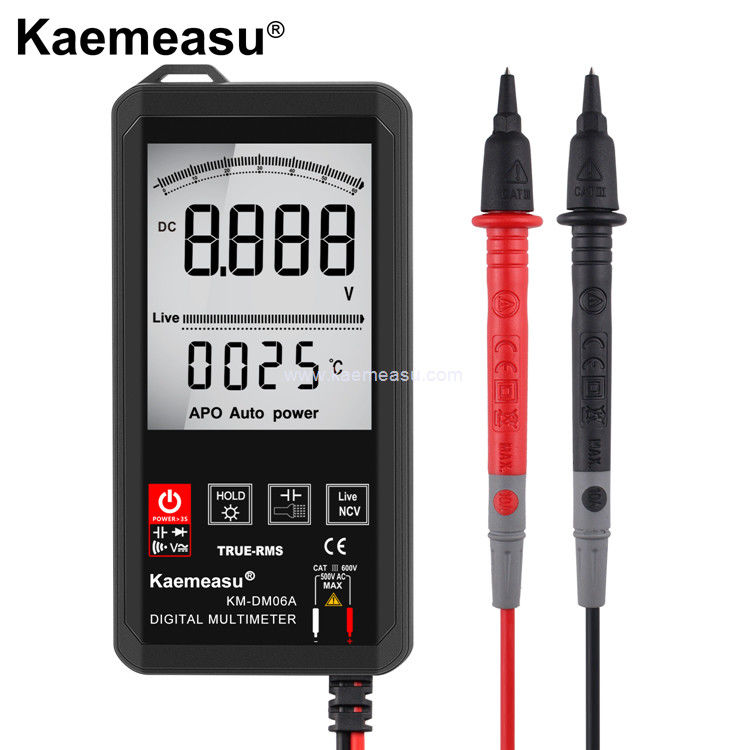 Kaemeasu 06A DC AC Voltage Meter Mini Pocket Multimetro 2 Pcs Alimentado con batería AAA