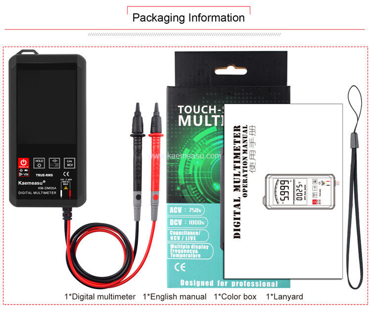 Kaemeasu 06A DC AC Voltage Meter Mini Pocket Multimetro 2 Pcs Alimentado con batería AAA