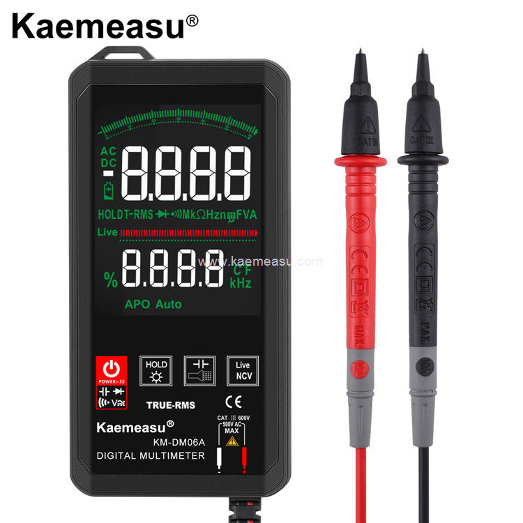 Kaemeasu 06C Muestra de color Tester de multimetros Electricista Smart Voltmeter Multimetro digital