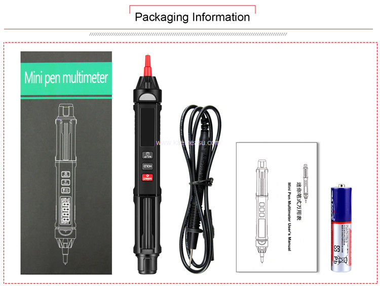 Kaemeasu 07A Pantalla LCD Multiméter Tipo de bolígrafo Prueba de tensión Anticombustión