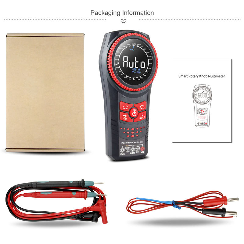 Kaemeasu 10C Auto Range Multimetro Smart Digita Voltage Meters NCV TRMS Prueba de diodos Tester de resistencia a la corriente