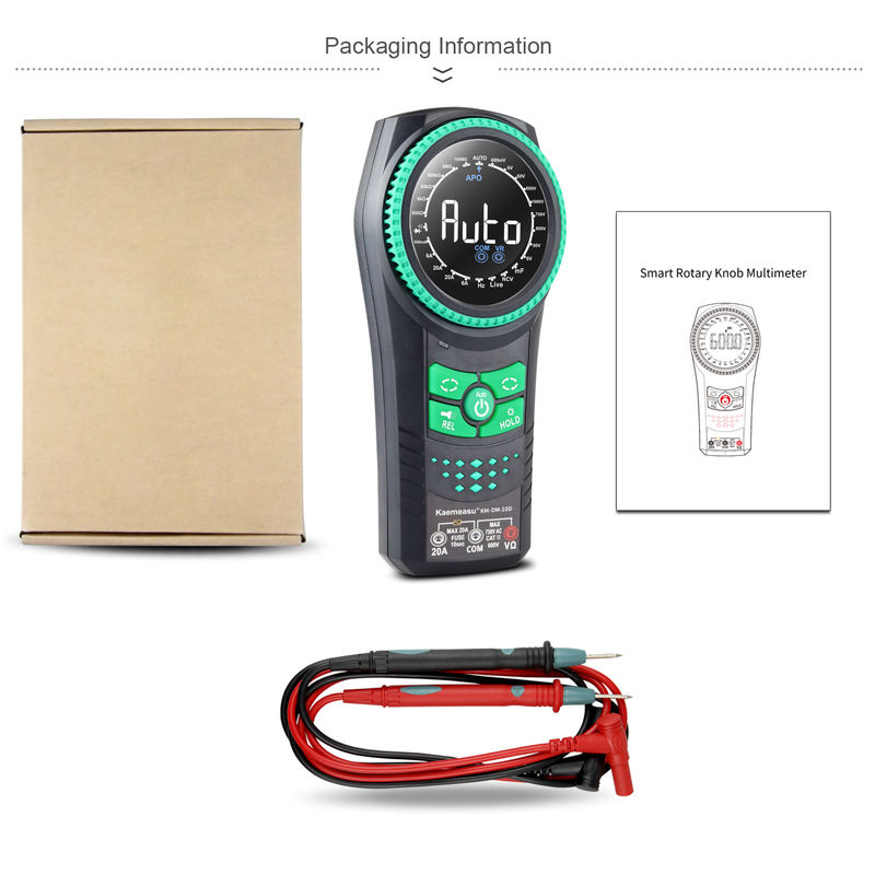 Kaemeasu 10D Smart Rotary Knob Multiméter Tensión Medidores Detector Multimetro Multimetro Inteligente Multimetro Multimetros digitales