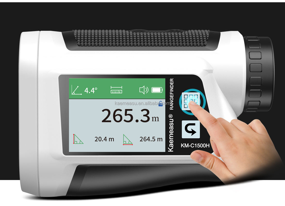 OEM 6x Medidor de distancia Laser Montado Medidor de distancia Golf Medidor de distancia láser Batería de litio Tipo de toque recargable Pantalla de color IP54