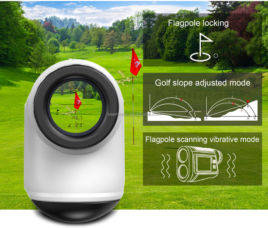 OEM 6x Medidor de distancia Laser Montado Medidor de distancia Golf Medidor de distancia láser Batería de litio Tipo de toque recargable Pantalla de color IP54