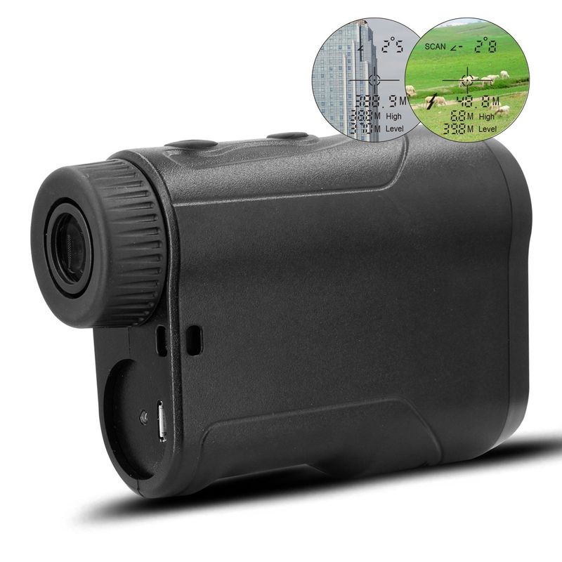 OEM de buena calidad medidor de distancia láser recargable de 450 metros medidor de distancia láser digital de caza/golf/deporte/ingeniero