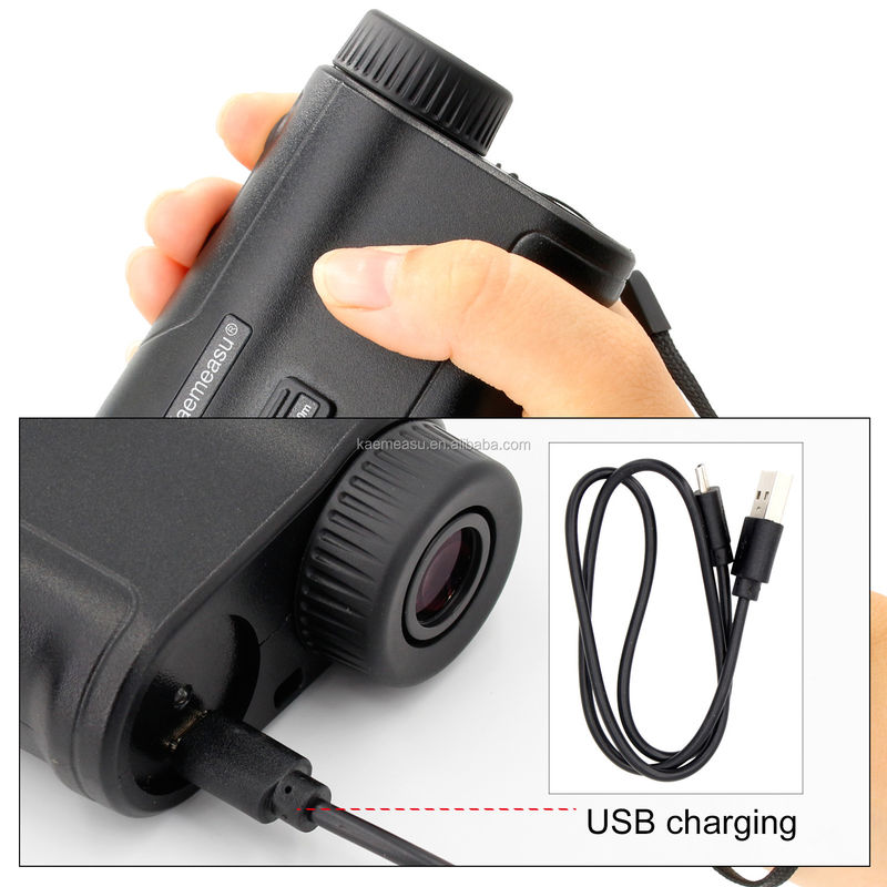 Telescopio Término láser Término láser portátil de carga USB Término láser de distancia monocular Golf Término de caza de caza 600M/656Yd