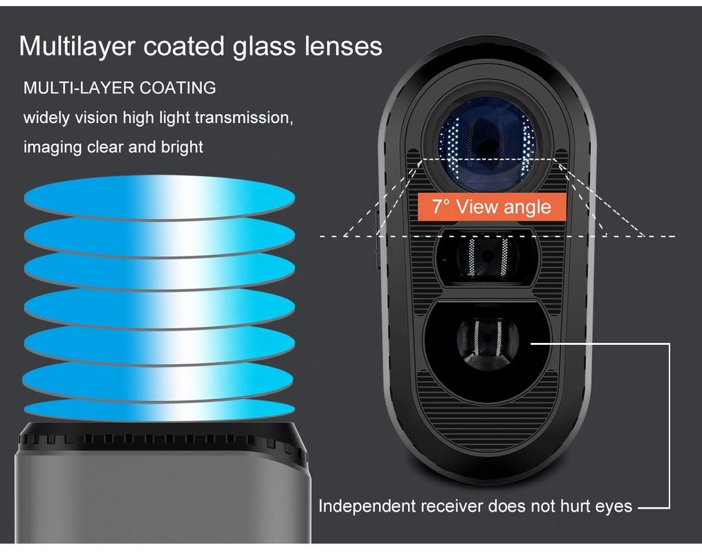 Telescopio portátil de medición de distancia con láser