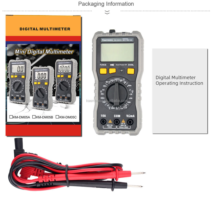 Electrónico profesional Multimétricos digitales Voltagem Resistencia de corriente Diodo banco de pruebas Multitester