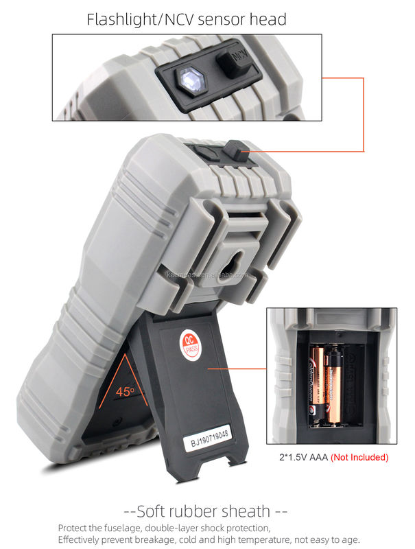Mini portátil de gama automática Multitester 6000 cuenta NCV electricista digital multimetros inteligentes perfecto para los profesionales