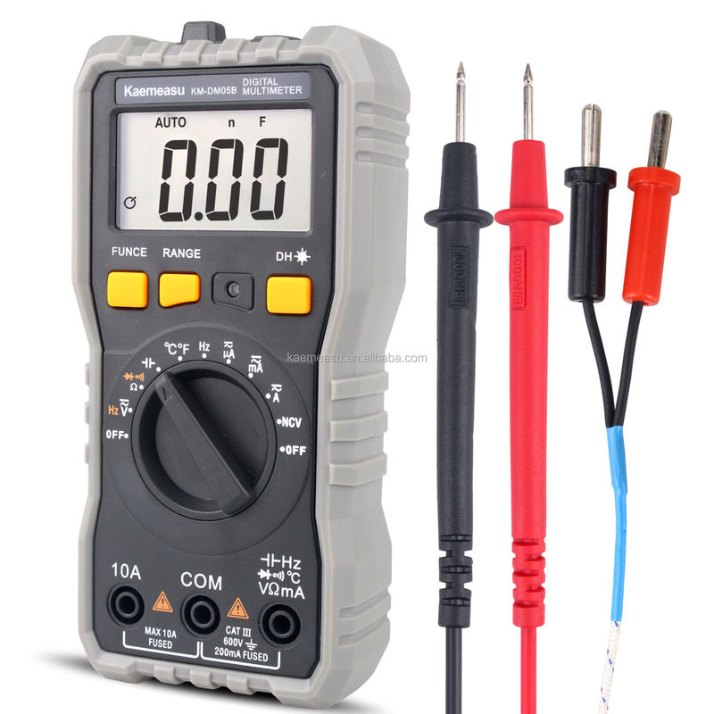 Mini portátil de prueba múltiple de voltaje y corriente resistencia NCV eléctrico multimetro digital inteligente con indicador de batería baja