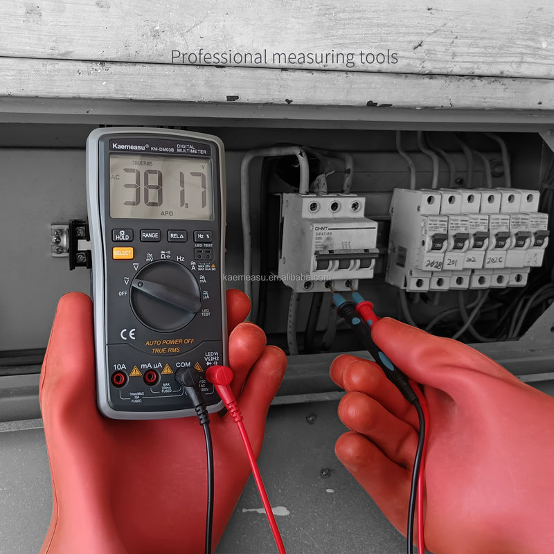 03B Multimétricos digitales profesionales de corriente continua de voltaje AC Resistencia actual de verdadera RMS Prueba de diodo LED Rango automático medidor universal