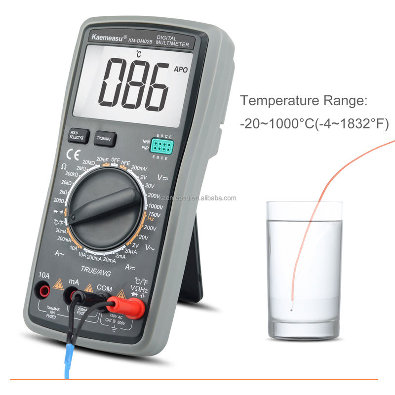 OEM ODM Multimétricos eléctricos T-RMS Prueba de resistencia de voltaje, corriente y capacidad Teste inteligente de multimétricos digitales