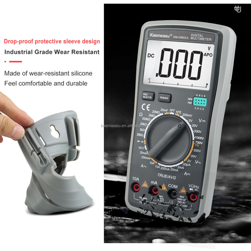 OEM ODM Multimétricos digitales contra quemaduras Clamp meter ture rms diodo de batería hFE tester detector de voltaje multiméter para la venta