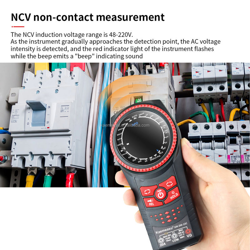 Auto Range Voltage Meters NCV TRMS Diodo de prueba de corriente de resistencia de prueba de abrazaderas Multimetro multimetros digitales inteligentes