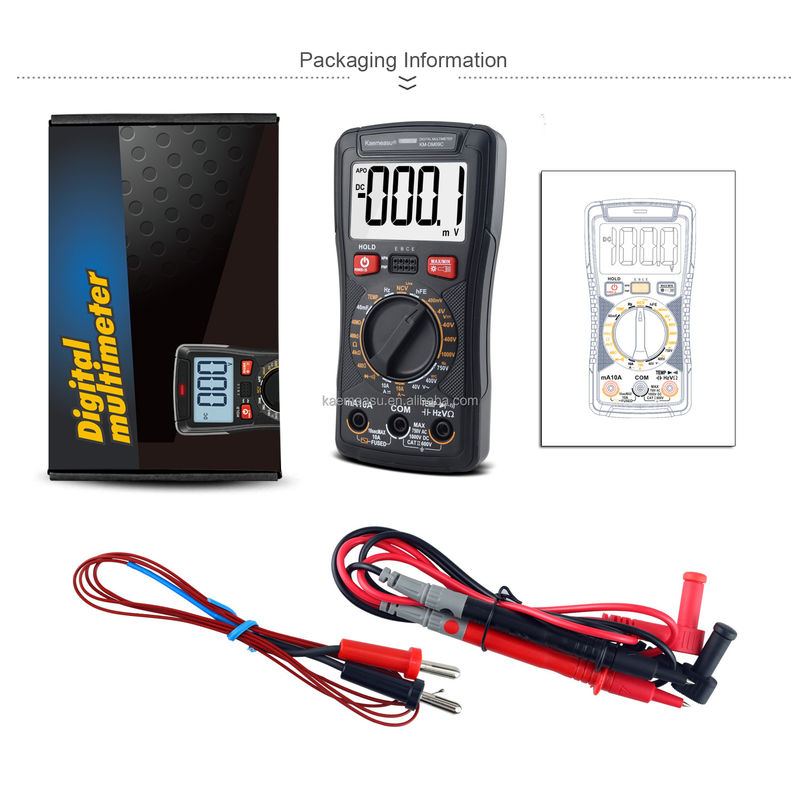3999 Cuentas TRMS LCD Multimétricos Profesionales NCV Multimétricos de banco eléctricos inteligentes digitales Multimétricos para automóviles