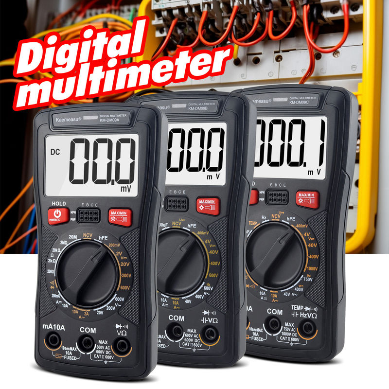 Multimetro de voltaje actual personalizar medición profesional NCV sin contacto multimetro inteligente pantalla LCD multimetros digitales