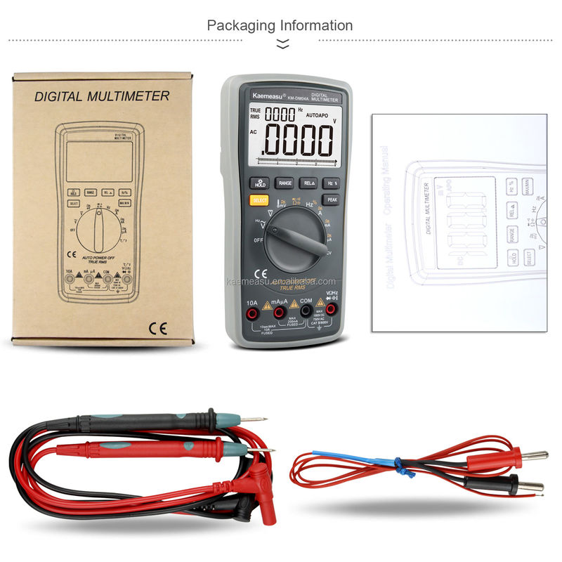 04A Medidor de abrazaderas AC DC Voltímetro digital Diodo de prueba de continuidad de tensión Métro multimetro multimetros digitales inteligentes
