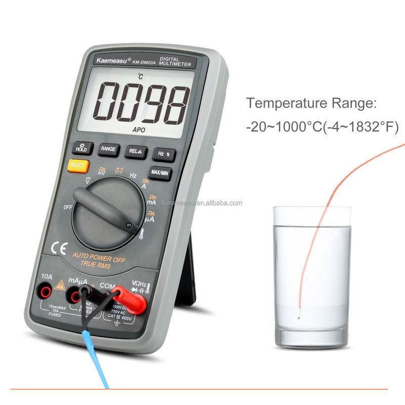 Electrician Auto Range Multitester 6000 Cuentas Análogo Multiméter T-RMS Diodo Prueba Continuidad Buzzer Multimetros digitales