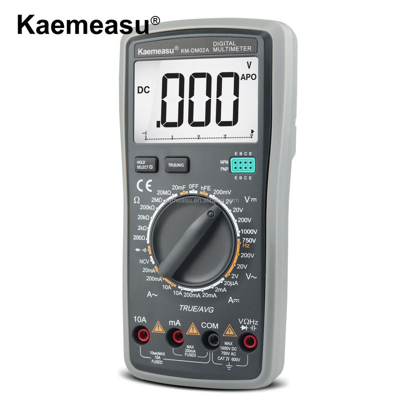 1000V Medidores de tensión Multimetro Electricianos profesionales Dattery Medidor de tensión Tester de resistencia Multimetro digital inteligente
