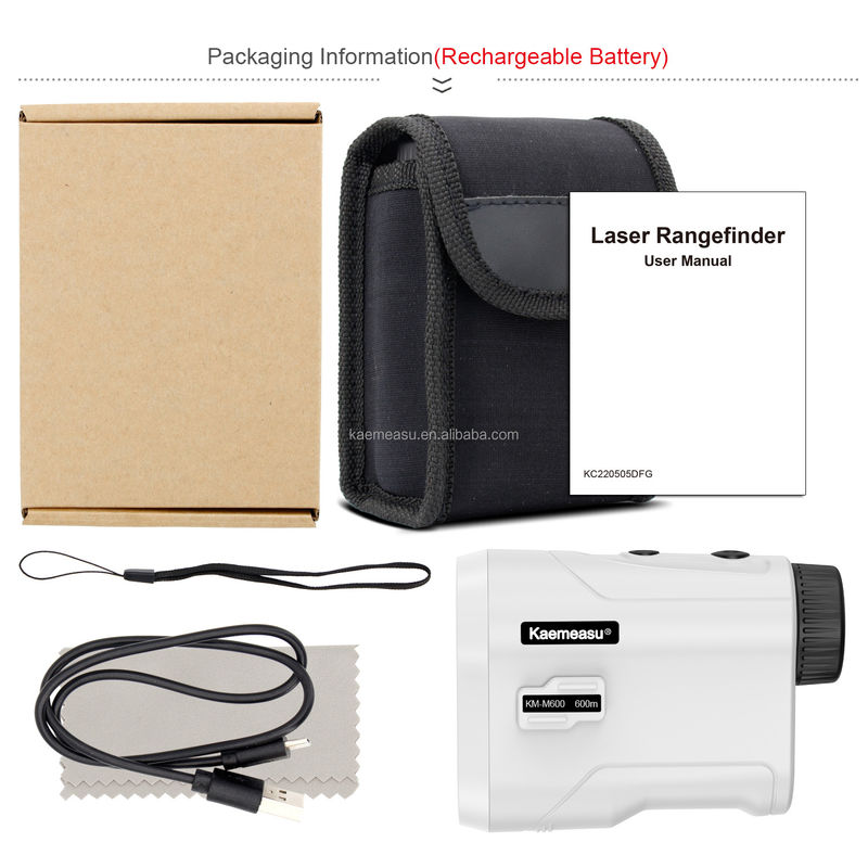 1000m Laser Range Finder Interruptor de pendiente Puente de bandera Bloqueo Distancia recargable Medidor Deportes al aire libre Laser Golf Telescopio medidor de distancia
