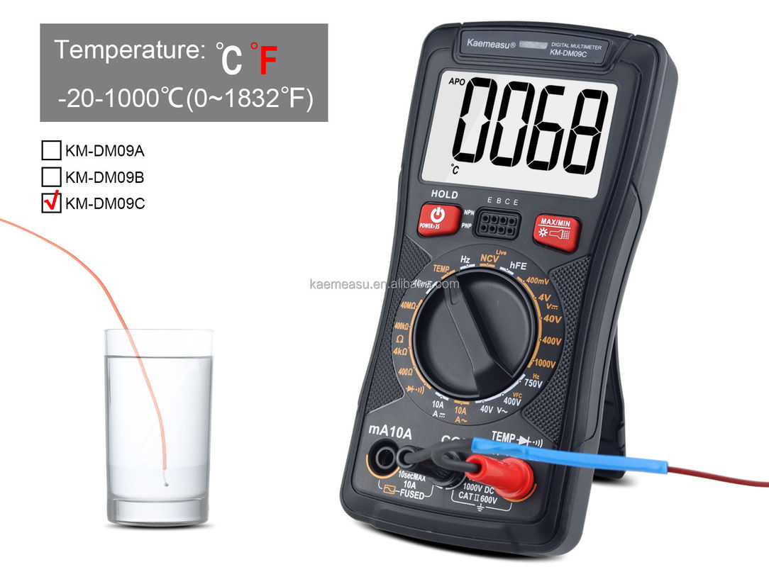 Multimetro de abrazadera digital personalizable para reparación de teléfonos móviles portátil y compacto 142*72*35mm