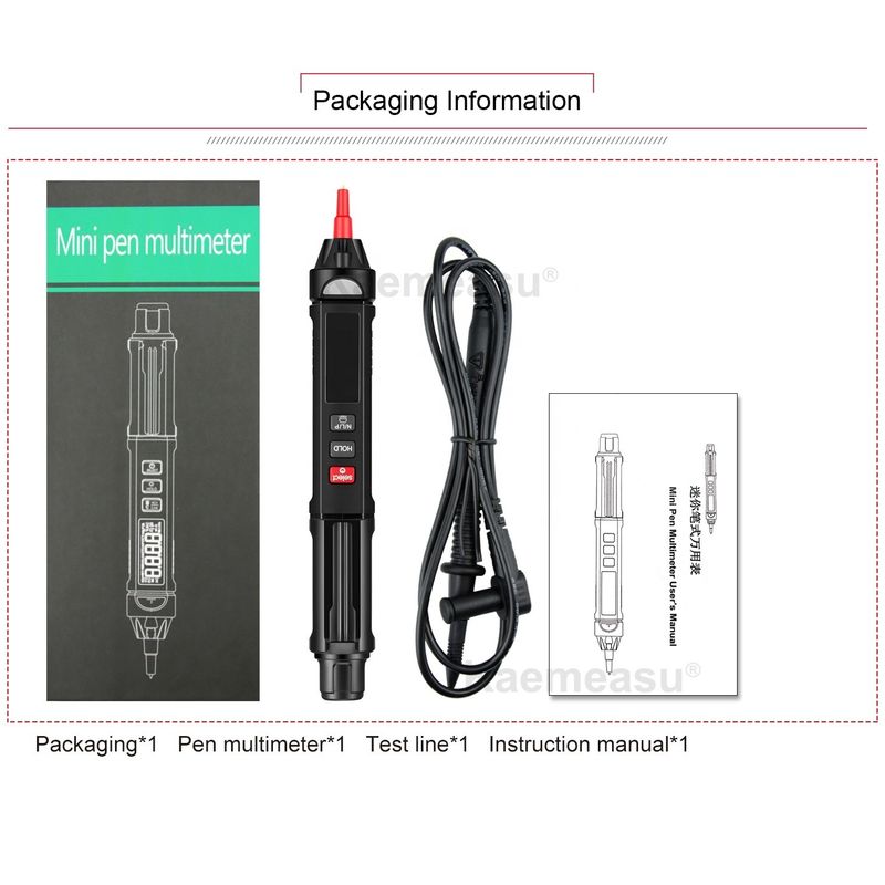 Fabrica de OEM Direct Pen Multiméter digital verdadero Rms Medidor digital sin contacto Detección de voltaje Multiméter Tester