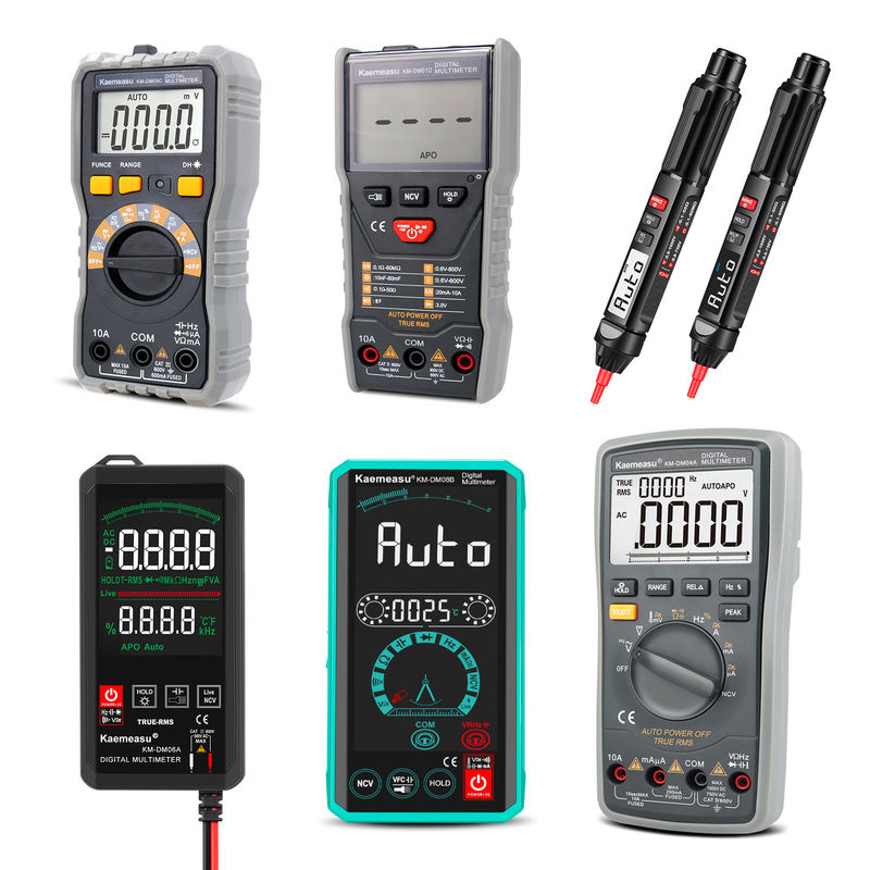 Alta precisión anti quemaduras 1000V Multimétricos digitales pantalla LCD Voltmétrico de verdadera función RMS Multimétrico con sonda de temperatura