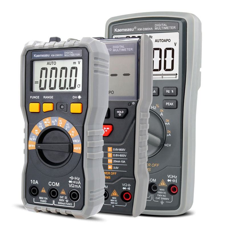 Alta precisión anti quemaduras 1000V Multimétricos digitales pantalla LCD Voltmétrico de verdadera función RMS Multimétrico con sonda de temperatura