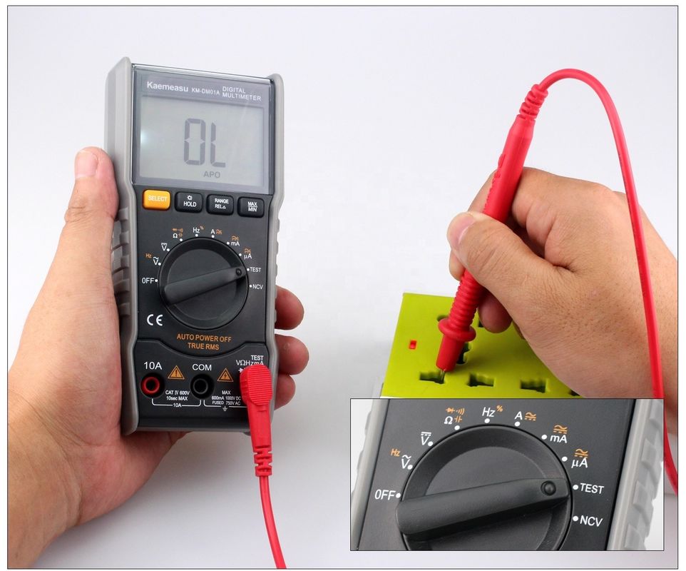 Mini NCV portátil True RMS Live Wire/Nothing wire Medida de alcance automático Multimetros digitales de bolsillo