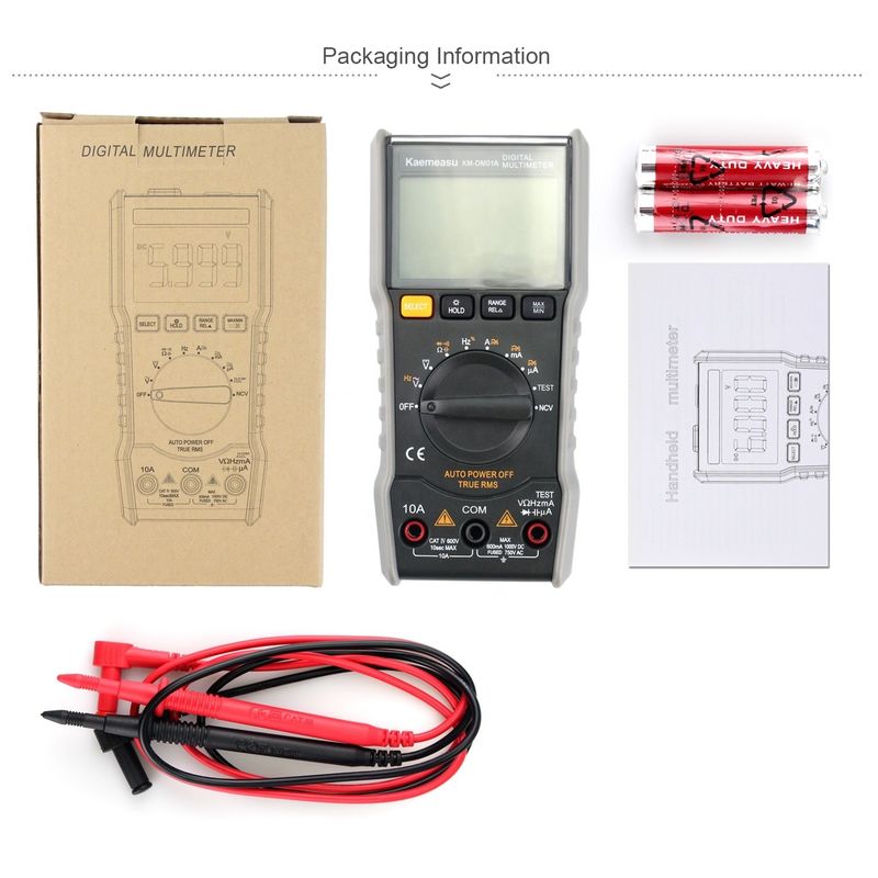 Mini NCV portátil True RMS Live Wire/Nothing wire Medida de alcance automático Multimetros digitales de bolsillo