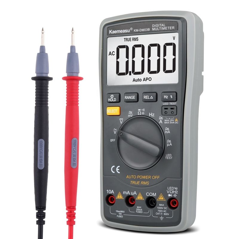 Venta caliente Multiméter electrónico industrial de alta precisión 6000 cuenta 1000v AC DC Multimetros digitales