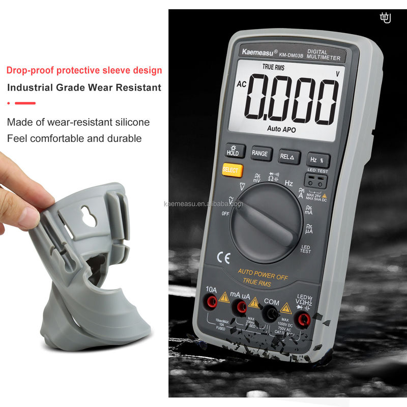 Venta caliente Multiméter electrónico industrial de alta precisión 6000 cuenta 1000v AC DC Multimetros digitales
