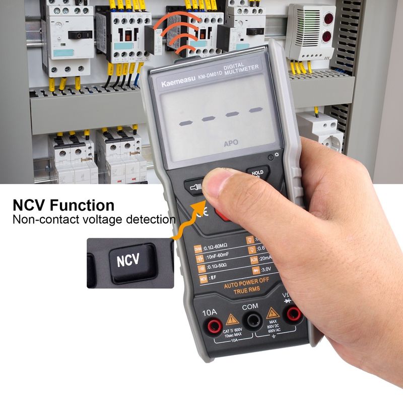 Automático de rango de medición eléctrico inteligente 6000 cuenta de banco multimetros digitales con función Ncv T-rms