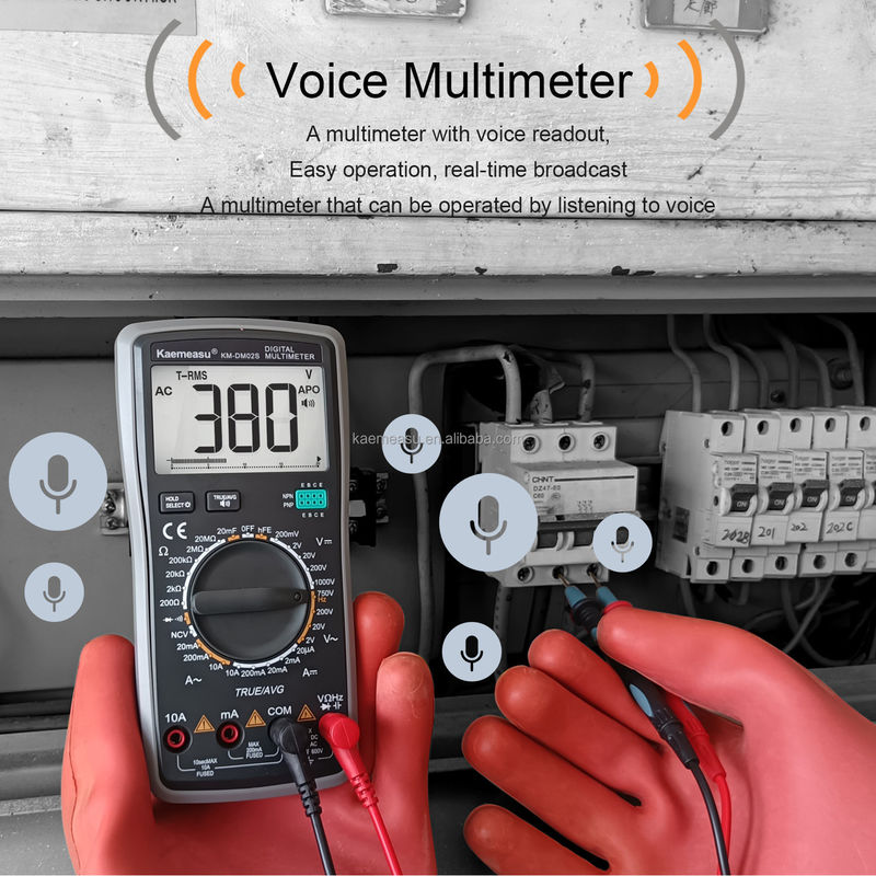 OEM ODM Multimetro electrónico DC AC NCV profesional True RMS Tester Rango automático Multimetros inteligentes de informes de voz