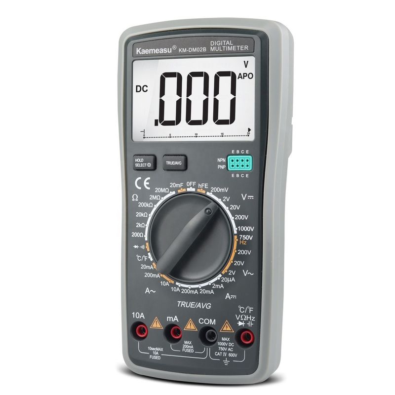 Multiméter digital de corriente continua AC True RMS 1000V Multitester electrónico anti quemado Multiméter automático con sonda de temperatura