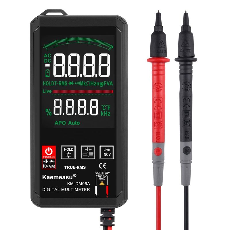 Herramientas de reparación electrónica de bolsillo Kaemeasu Mini Multimetro digital táctil 6000 cuenta Color Gran pantalla Mini Multimetro digital táctil