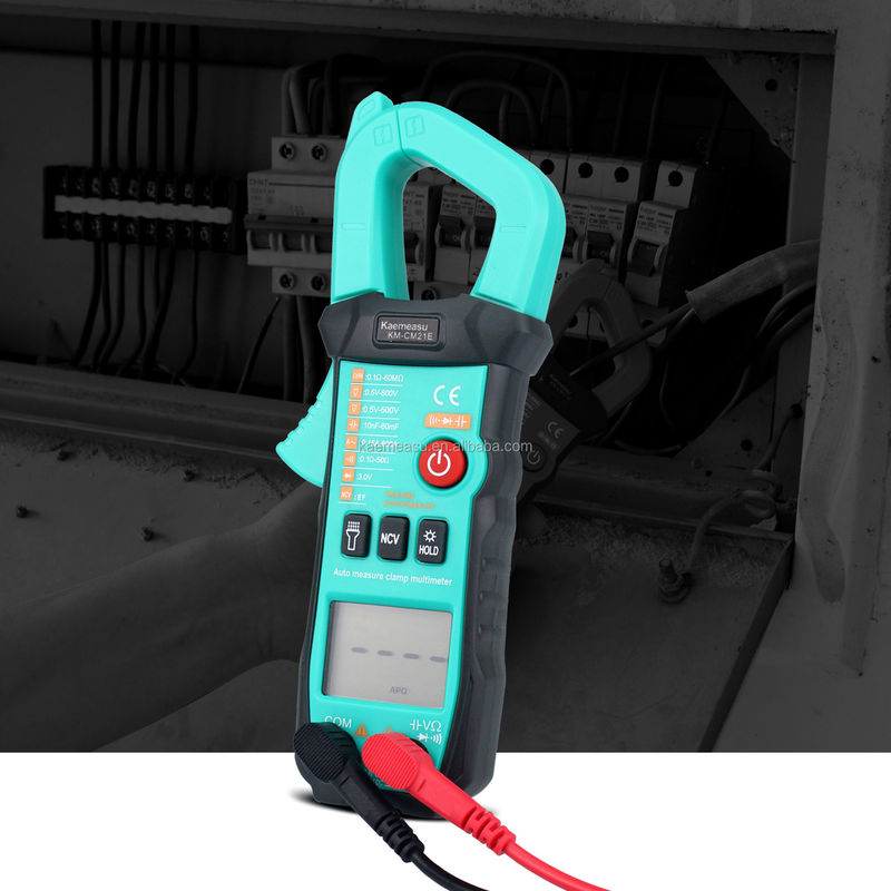 600A Medición de corriente Trms Rango automático Amperiómetro de tensión Hz Ohm Ncv Tester Multimétro Amperiómetro Clampadora 21E