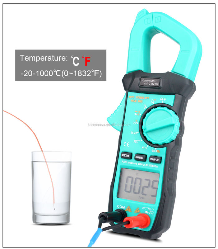 Multiméter digital portátil con detector de voltaje y abrazadera para medir el rango de resistencia 600Ω/6kΩ/60kΩ/600kΩ/6MΩ/40MΩ