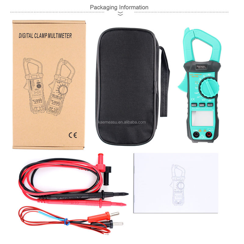 Mini Clamp Meter Multimetro eléctrico NCV 1000v Digital AC DC Contador de resistencia de la pantalla Cuenta 6000 Cuentas