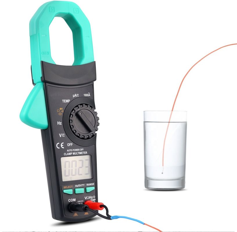 Componentes eléctricos ABS 300g Digital AC DC Clamp Meter Autónomo de alcance Multimetro verdadero Rms Ncv Ampímetro