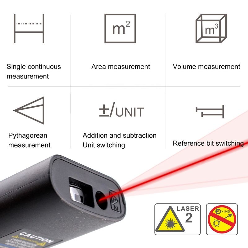 40m Mini portátil USB recargable láser medidor de distancia de alta precisión infrarrojo regla electrónica láser medidor de distancia