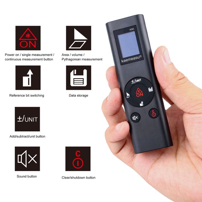 40m Mini portátil USB recargable láser medidor de distancia de alta precisión infrarrojo regla electrónica láser medidor de distancia