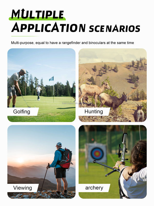 Telescopio de transmisión de datos de 800 m Medidor láser Golf Medidor de distancia de caza Medidor de distancia de golf Medidor de distancia láser