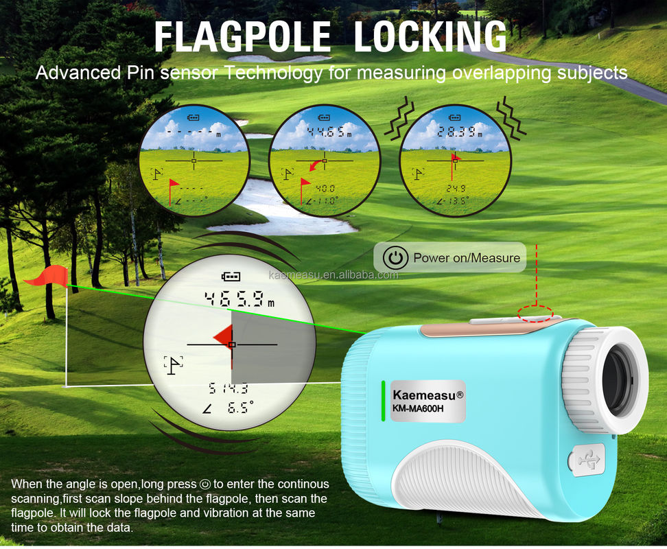 OEM 1200m Golf Slope alcance láser medidor de distancia Telescopio de grado industrial Golf medidores de distancia láser con soporte personalizado