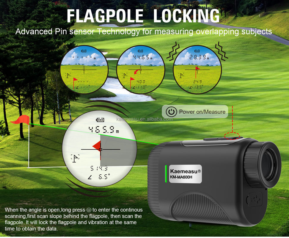 OEM 1200m Golf Slope alcance láser medidor de distancia telescopio de grado industrial golf láser medidores de distancia color negro