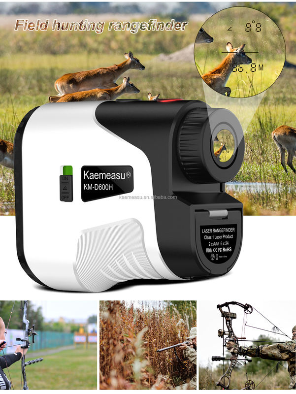 D600m Medidor de distancia con láser Medidor de distancia Golf Caza Industrial Medición al aire libre Uso del medidor de distancia Caza