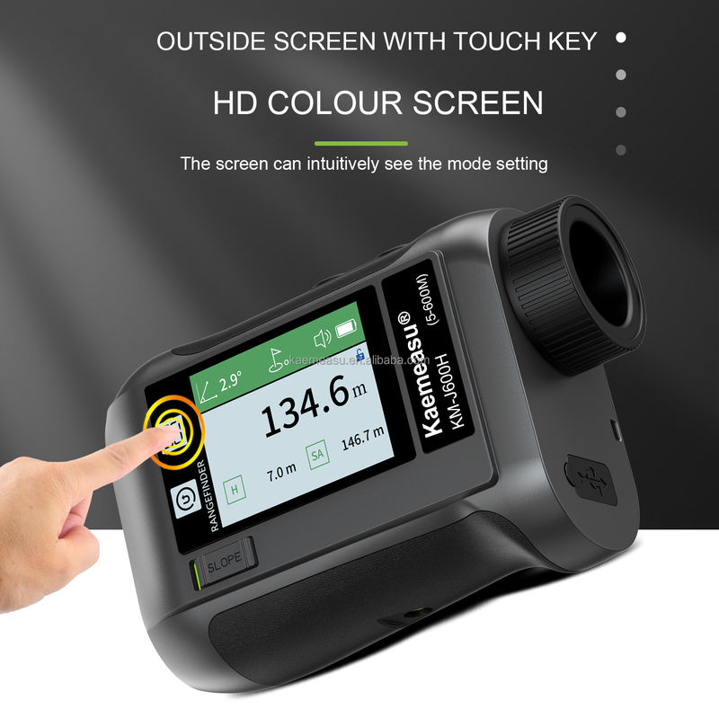 J Pantalla LCD mejorada Golf Deportivo Telescopio de golf con láser medidor de distancia Instrumentos ópticos de caza Diastimómetro inteligente